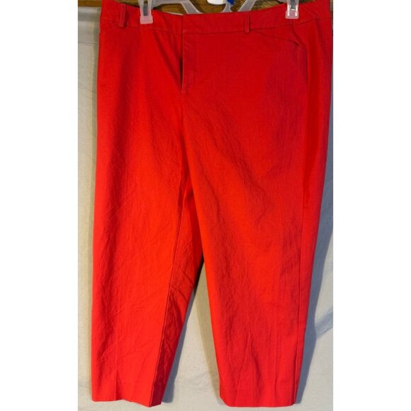 Charter Club Pink Dress Pants Newport Slim Crop Style Womens Size 18 Plus 1X 2X - Picture 1 of 2